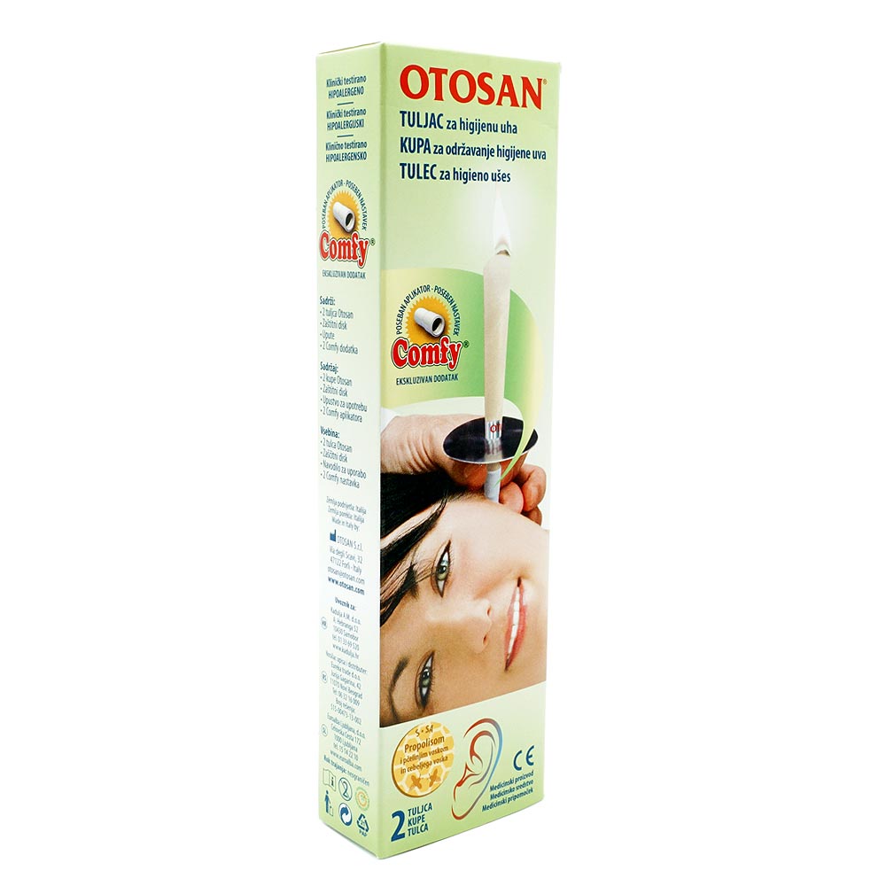 Otosan Tuljac – SVIJEĆE za higijenu uha 2 komada, Prirodno rješenje problema uha, grla i nosa