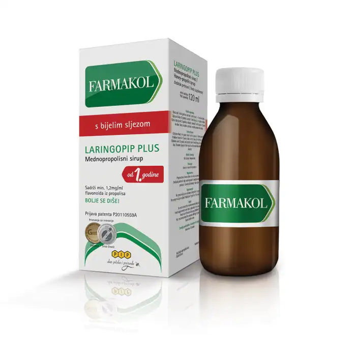 Farmakol Pip Laringopip plus mednopropolisni sirup 120 ml