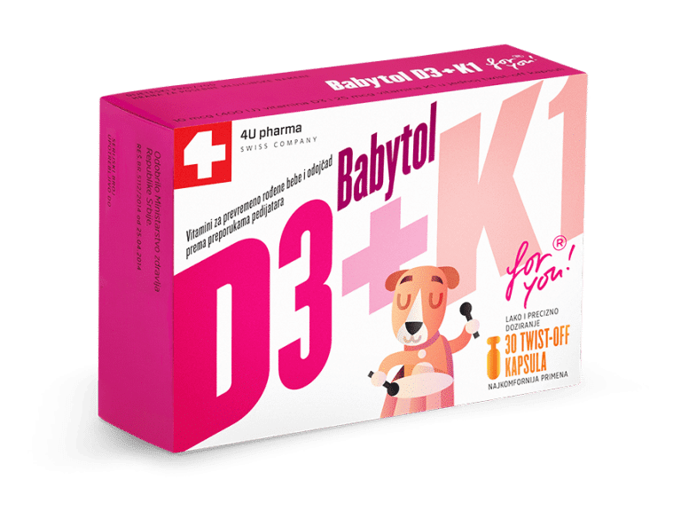 BABYTOL D3+K1 Twist-off 30 kapsula