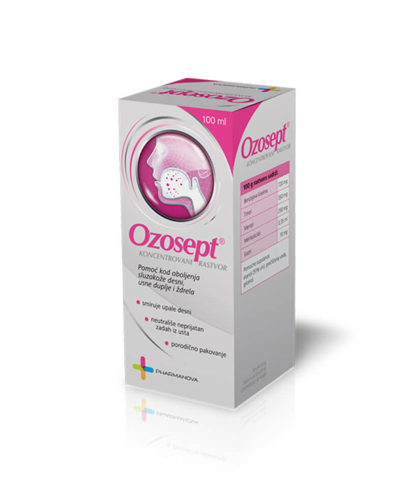 OZOSEPT Koncentrovani rastvor za ispiranje usta i grla 100ml