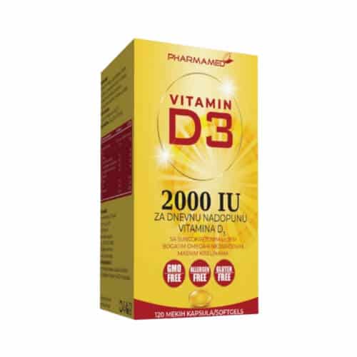 PHARMAMED Vitamin D3 2000IU 120 kapsula