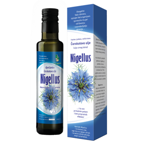 NIGELLUS Djevičansko čurekotovo ulje 125ml, Ulje crnog kima za održavanje zdravlja i dugotrajne vitalnosti