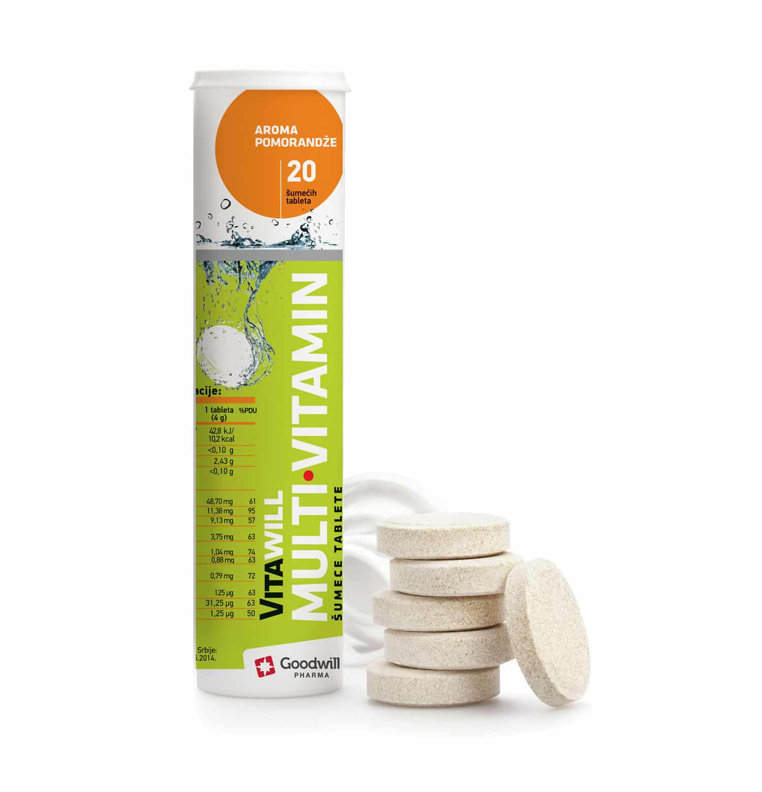 GOODWILL VitaWill Multivitamin šumeće tablete 20 tableta